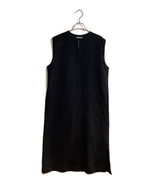 theory luxe（セオリーリュクス）theory luxe (セオリーリュクス) LEONE MALIE ウールノースリーブワンピース ブラック サイズ:38の古着・服飾アイテム
