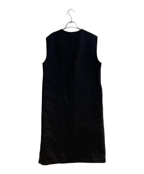 theory luxe（セオリーリュクス）theory luxe (セオリーリュクス) LEONE MALIE ウールノースリーブワンピース ブラック サイズ:38の古着・服飾アイテム