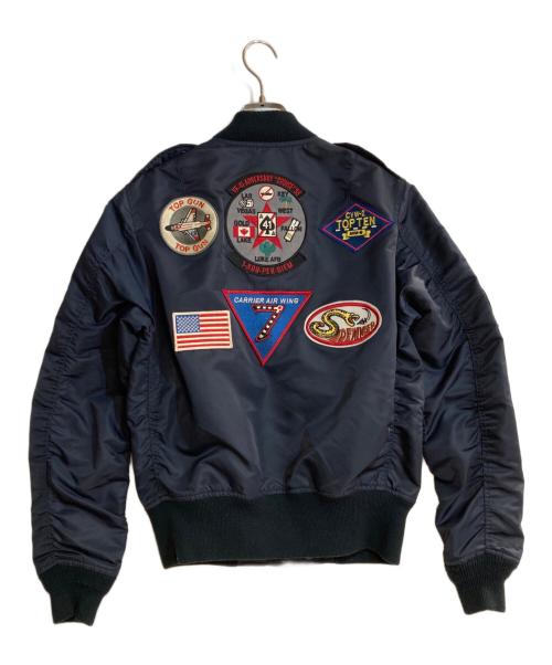 AVIREX（アヴィレックス）AVIREX (アヴィレックス) L-2B ブラックエース-フライトジャケット ネイビー サイズ:Mの古着・服飾アイテム