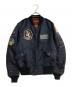 AVIREX（アヴィレックス）の古着「L-2B ブラックエース-フライトジャケット」｜ネイビー