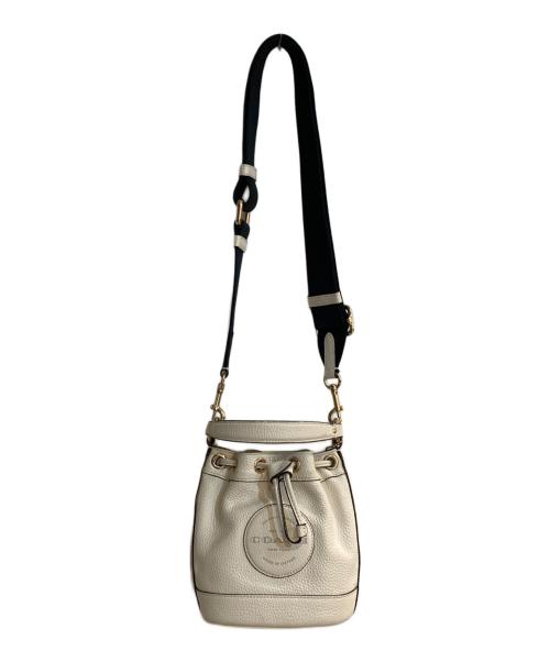 COACH（コーチ）COACH (コーチ) レザーデンプシードローストリングバケットバッグ ベージュの古着・服飾アイテム