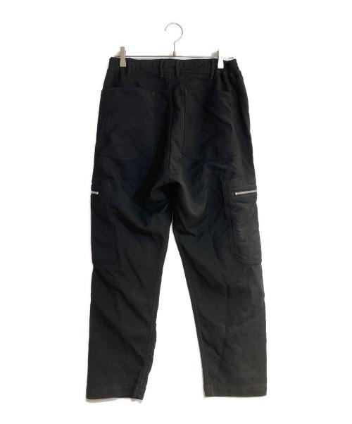 COMME des GARCONS HOMME DEUX（コムデギャルソン オム ドゥ）COMME des GARCONS HOMME DEUX (コムデギャルソン オム ドゥ) エステル加工糸 サージ製品染 ジップデザイン パンツ ブラック サイズ:Mの古着・服飾アイテム
