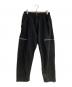 COMME des GARCONS HOMME DEUX（コムデギャルソン オム ドゥ）の古着「エステル加工糸 サージ製品染 ジップデザイン パンツ」｜ブラック