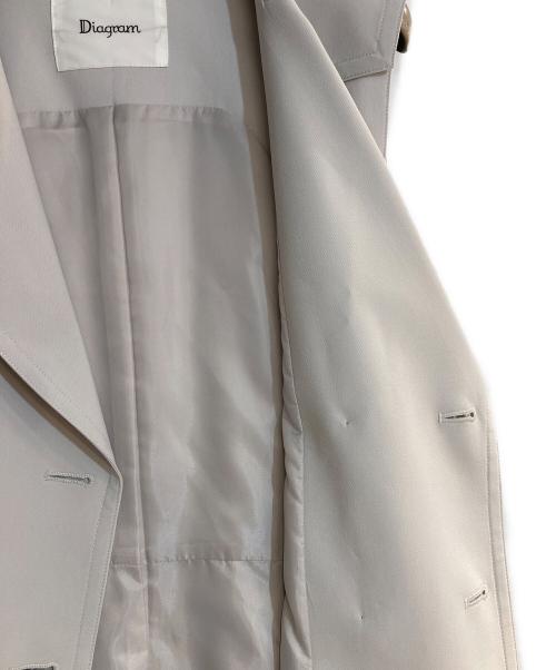 Diagram（ダイアグラム）Diagram (ダイアグラム) バックプリーツトレンチワンピース グレー サイズ:38の古着・服飾アイテム