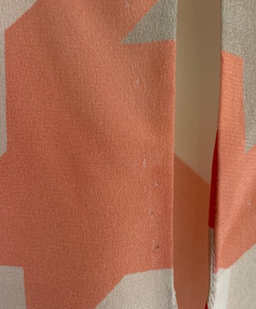 Salvatore Ferragamo（サルヴァトーレ フェラガモ）Salvatore Ferragamo (サルヴァトーレ フェラガモ) トータルパターンシルクブラウス オレンジ サイズ:42の古着・服飾アイテム