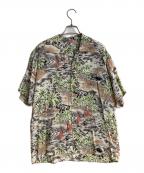 Sun Surfサンサーフ）の古着「Palmtree × Wave アロハシャツ」｜アイボリー