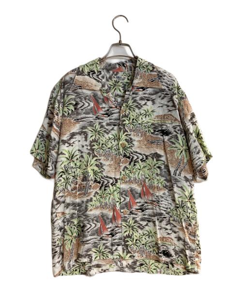 Sun Surf（サンサーフ）Sun Surf (サンサーフ) Palmtree × Wave アロハシャツ アイボリー サイズ:Mの古着・服飾アイテム
