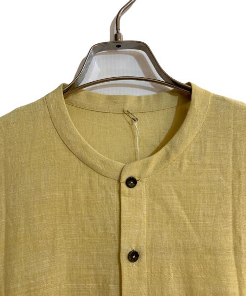 JURGEN LEHL（ヨーガンレール）JURGEN LEHL (ヨーガンレール) コットンバンドカラーシャツワンピース イエロー サイズ:Mの古着・服飾アイテム
