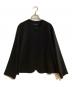 allureville（アルアバイル）の古着「ダブルクロスクルーネックAラインジャケット」｜ブラック