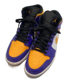 NIKE（ナイキ）の古着「Nike Air Jordan 1 Mid "Lakers"」｜イエロー×パープル