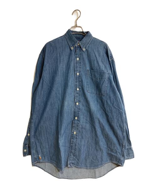 POLO RALPH LAUREN（ポロ・ラルフローレン）POLO RALPH LAUREN (ポロ・ラルフローレン) THE BIG FIT デニムシャツ ブルー サイズ:不明の古着・服飾アイテム