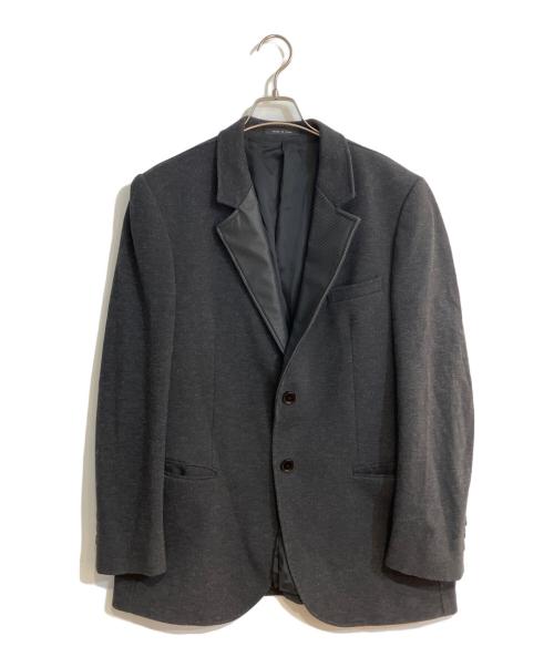 EMPORIO ARMANI（エンポリオ アルマーニ）EMPORIO ARMANI (エンポリオ アルマーニ) ラバー切替テーラードジャケット チャコールグレー サイズ:54の古着・服飾アイテム
