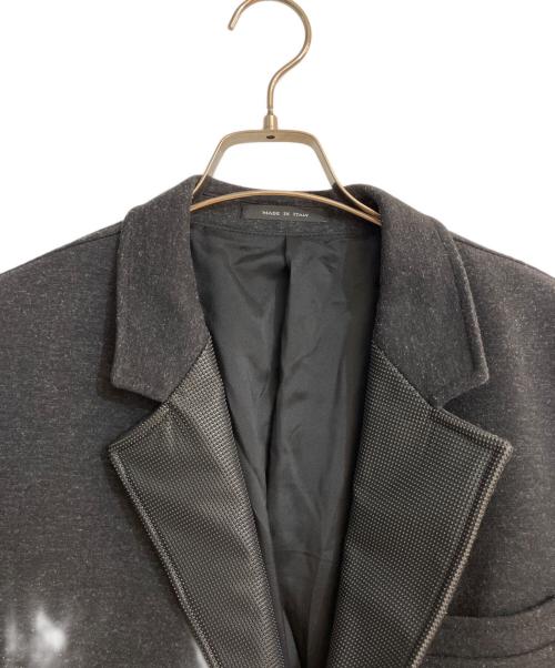 EMPORIO ARMANI（エンポリオ アルマーニ）EMPORIO ARMANI (エンポリオ アルマーニ) ラバー切替テーラードジャケット チャコールグレー サイズ:54の古着・服飾アイテム