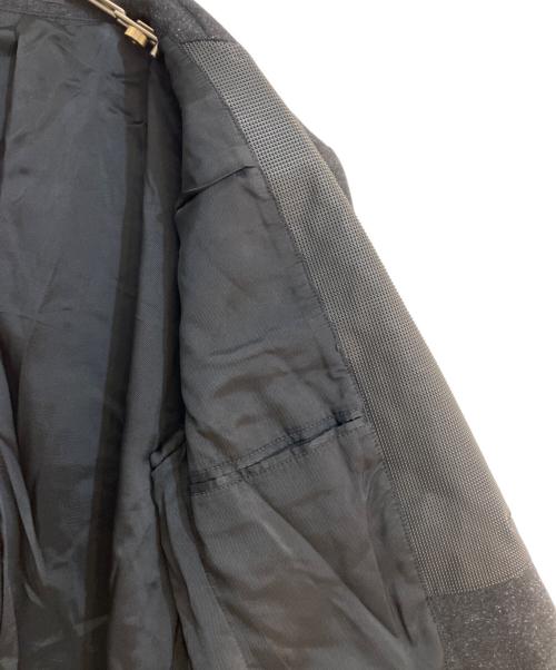 EMPORIO ARMANI（エンポリオ アルマーニ）EMPORIO ARMANI (エンポリオ アルマーニ) ラバー切替テーラードジャケット チャコールグレー サイズ:54の古着・服飾アイテム