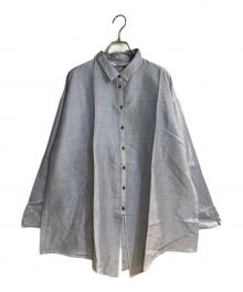 YACCO MARICARD（ヤッコマリカルド）の古着「シルク100％バックボタンシャツ」｜ブルー
