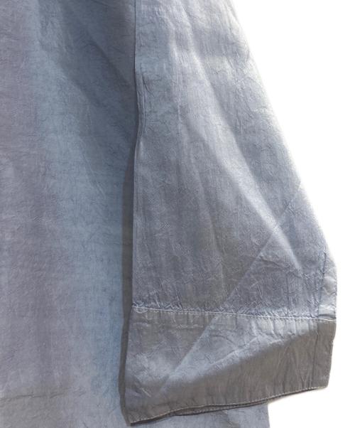 YACCO MARICARD（ヤッコマリカルド）YACCO MARICARD (ヤッコマリカルド) シルク100％バックボタンシャツ ブルー サイズ:Mの古着・服飾アイテム