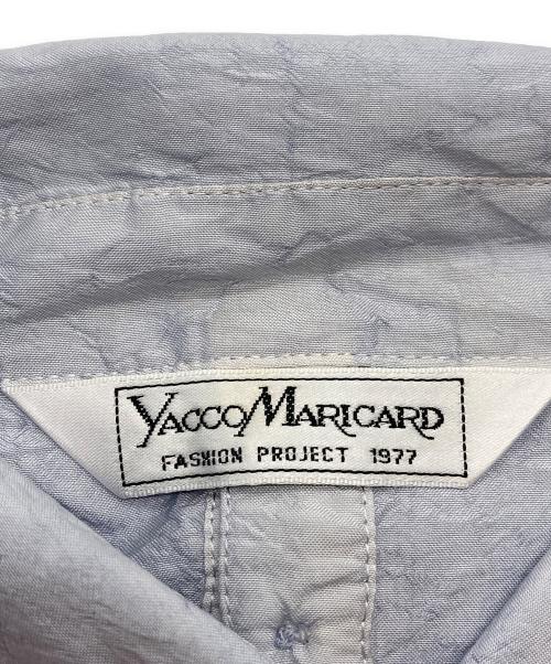 YACCO MARICARD（ヤッコマリカルド）YACCO MARICARD (ヤッコマリカルド) シルク100％バックボタンシャツ ブルー サイズ:Mの古着・服飾アイテム