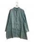 YACCO MARICARD（ヤッコマリカルド）の古着「シルクリネンコンビワイドシャツ」｜ブルー