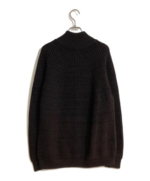 BATONER（バトナ―）BATONER (バトナ―) SIGNATURE DRIVERS KNIT/シグネチャードライバーズニット ブラウン サイズ:２の古着・服飾アイテム