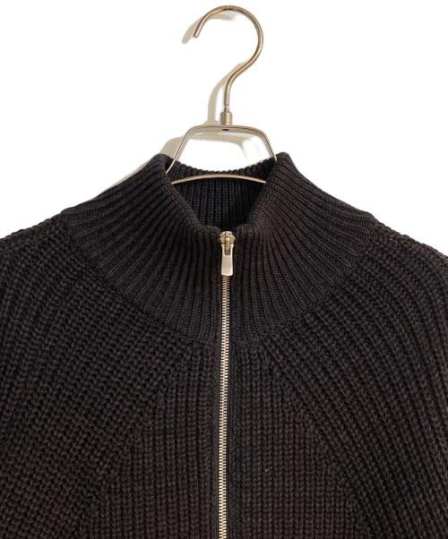 BATONER（バトナ―）BATONER (バトナ―) SIGNATURE DRIVERS KNIT/シグネチャードライバーズニット ブラウン サイズ:２の古着・服飾アイテム