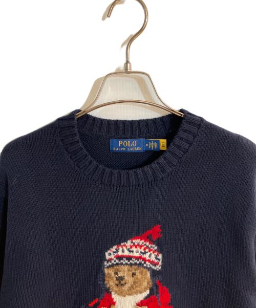 POLO RALPH LAUREN（ポロ・ラルフローレン）POLO RALPH LAUREN (ポロ・ラルフローレン) ダッフルポロベアニット ネイビー サイズ:Mの古着・服飾アイテム