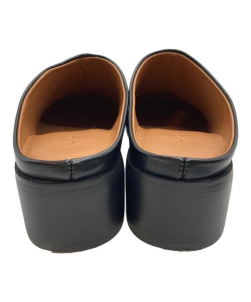 anuke（アンヌーク）anuke (アンヌーク) エコレザーヒールスリッポン ブラック サイズ:36の古着・服飾アイテム