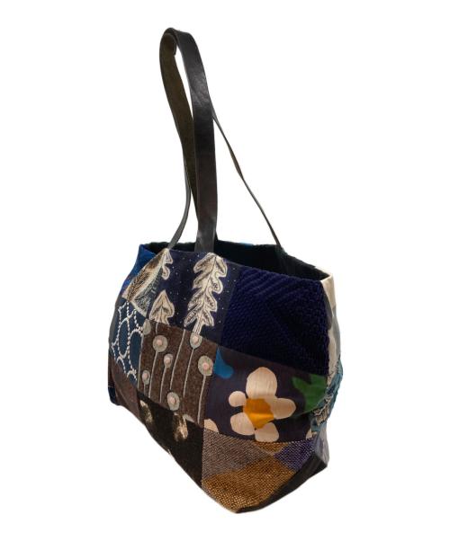 mina perhonen（ミナ ペルホネン）mina perhonen (ミナ ペルホネン) ピースバッグ ネイビーの古着・服飾アイテム