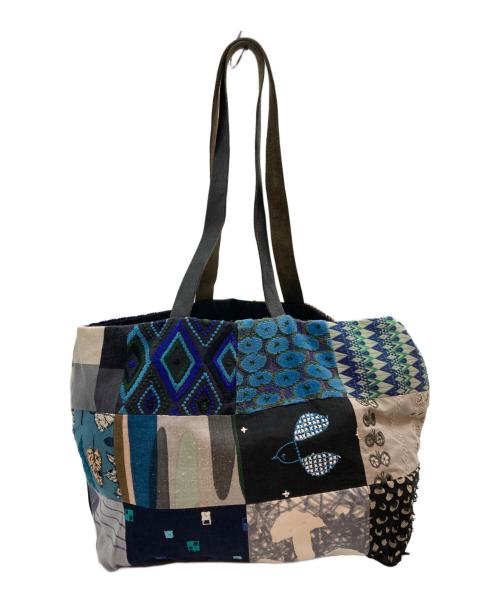 mina perhonen（ミナ ペルホネン）mina perhonen (ミナ ペルホネン) ピースバッグ ネイビーの古着・服飾アイテム