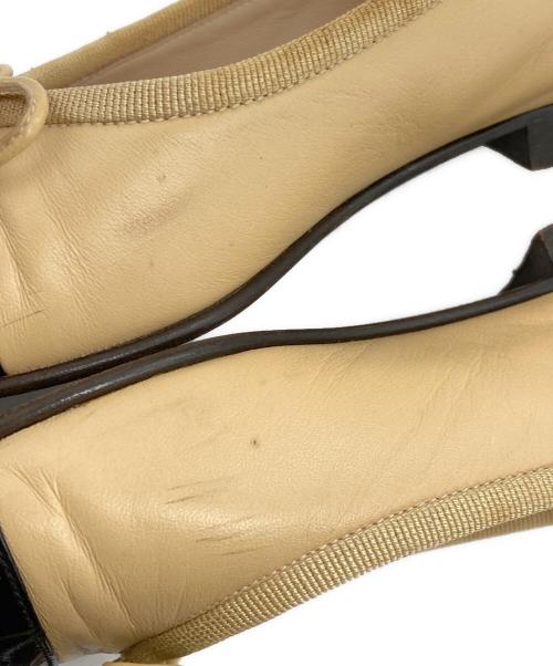 CHANEL（シャネル）CHANEL (シャネル) ココマークキャップトゥバレエパンプス ベージュ サイズ:SIZE 34の古着・服飾アイテム