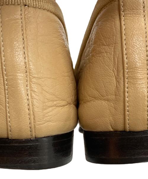 CHANEL（シャネル）CHANEL (シャネル) ココマークキャップトゥバレエパンプス ベージュ サイズ:SIZE 34の古着・服飾アイテム