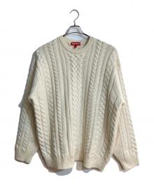 SUPREME（シュプリーム）の古着「Applique Cable Knit Sweater Ivory」｜ベージュ