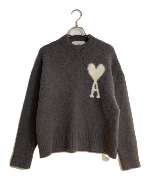 AMI PARIS（アミ パリス）AMI PARIS (アミ パリス) OFF WHITE ADC SWEATER/オフホワイト エーディーシー セーター  グレー サイズ:XXSの古着・服飾アイテム