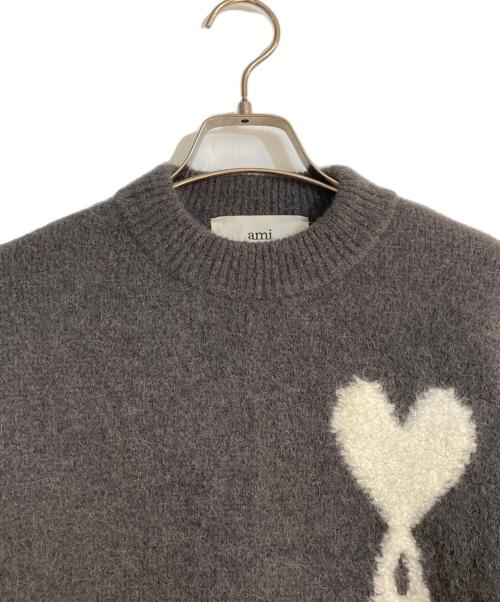 AMI PARIS（アミ パリス）AMI PARIS (アミ パリス) OFF WHITE ADC SWEATER/オフホワイト エーディーシー セーター  グレー サイズ:XXSの古着・服飾アイテム