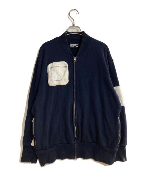 LOOPWHEELER（ループウィラー）LOOPWHEELER (ループウィラー) ジップアップスウェット ネイビー サイズ:Ｌの古着・服飾アイテム