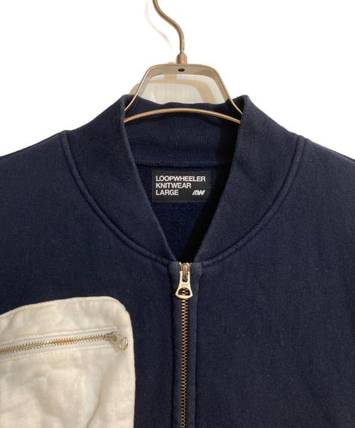 LOOPWHEELER（ループウィラー）LOOPWHEELER (ループウィラー) ジップアップスウェット ネイビー サイズ:Ｌの古着・服飾アイテム