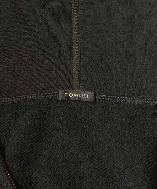COMOLI（コモリ）COMOLI (コモリ) 製品染 裏毛 ジップパーカ ブラック サイズ:5の古着・服飾アイテム