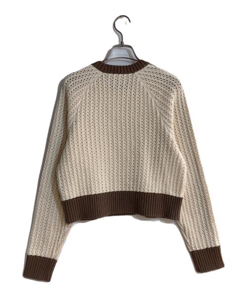 adidas（アディダス）adidas (アディダス) アディカラー ニット クルーネックセーター ベージュ サイズ:XSの古着・服飾アイテム