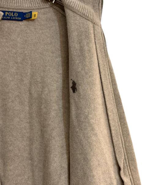 POLO RALPH LAUREN（ポロ・ラルフローレン）POLO RALPH LAUREN (ポロ・ラルフローレン) ポニー刺繍ドライバーズニット ベージュ サイズ:Mの古着・服飾アイテム