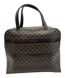 CELINE（セリーヌ）の古着「マカダムストライプハンドバッグ」｜ブラック