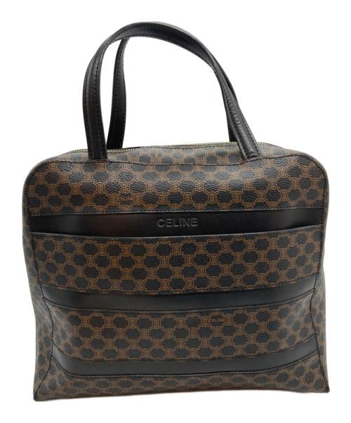 CELINE（セリーヌ）CELINE (セリーヌ) マカダムストライプハンドバッグ ブラックの古着・服飾アイテム