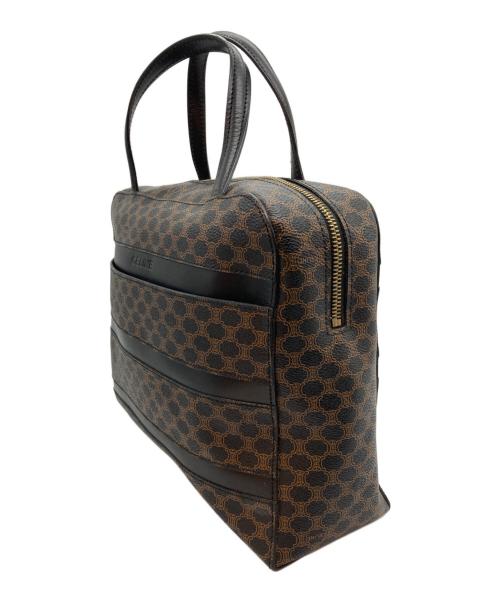 CELINE（セリーヌ）CELINE (セリーヌ) マカダムストライプハンドバッグ ブラックの古着・服飾アイテム