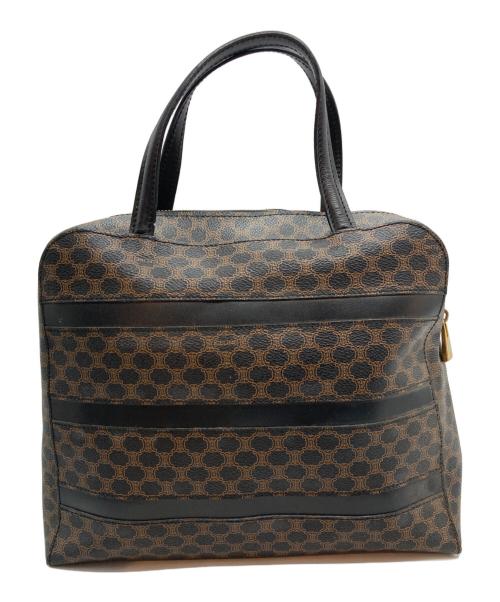 CELINE（セリーヌ）CELINE (セリーヌ) マカダムストライプハンドバッグ ブラックの古着・服飾アイテム