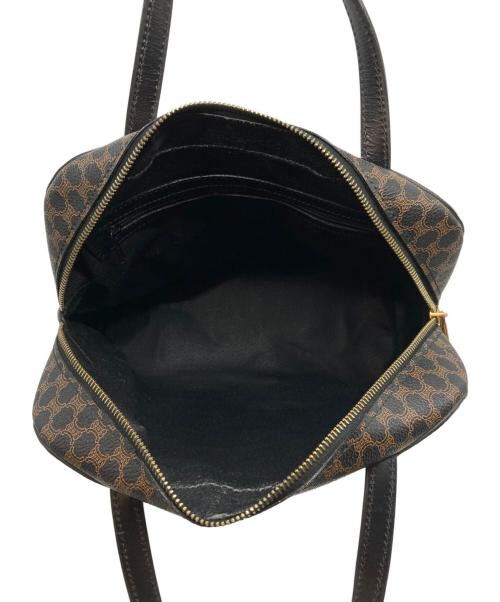 CELINE（セリーヌ）CELINE (セリーヌ) マカダムストライプハンドバッグ ブラックの古着・服飾アイテム