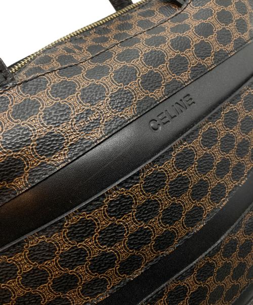 CELINE（セリーヌ）CELINE (セリーヌ) マカダムストライプハンドバッグ ブラックの古着・服飾アイテム