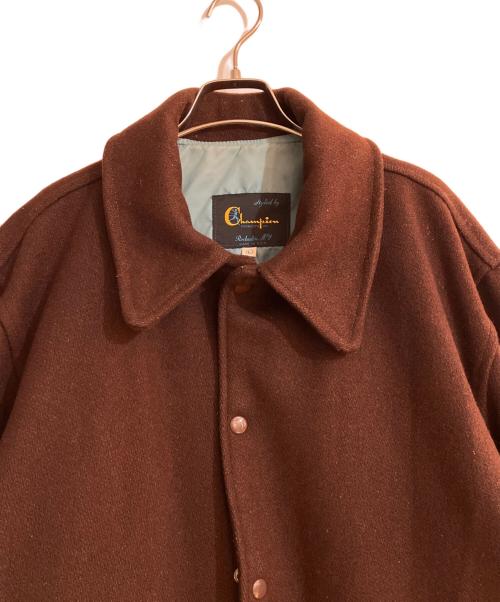 Champion（チャンピオン）Champion (チャンピオン) 刺繍ジャケット ブラウン サイズ:Ｌの古着・服飾アイテム