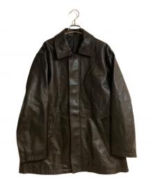 stein（シュタイン）の古着「LEATHER ZIP JACKET」｜ブラック