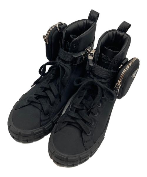PRADA（プラダ）PRADA (プラダ) RE-NYLON WHEEL SNEAKERS/ナイロンホイールスニーカーズ ブラック サイズ:7の古着・服飾アイテム