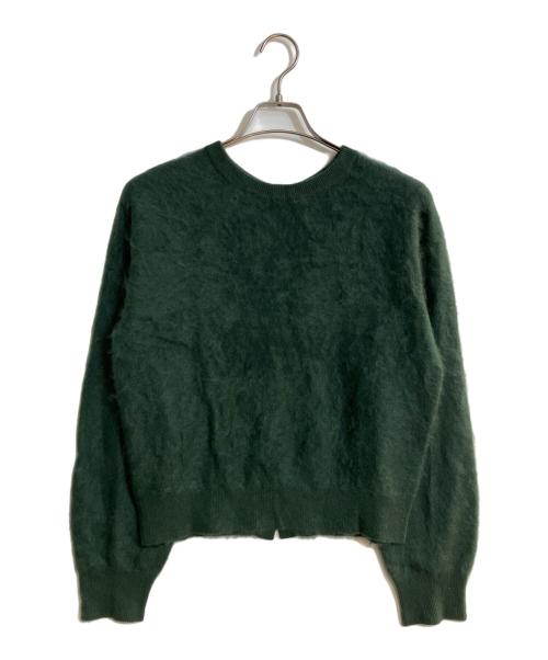 theory luxe（セオリーリュクス）theory luxe (セオリーリュクス) Fur Cashmere Elise Sweater/ファー カシミヤ エリーゼ セーター グリーン サイズ:Mの古着・服飾アイテム