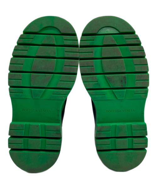 BOTTEGA VENETA（ボッテガベネタ）BOTTEGA VENETA (ボッテガベネタ) タイヤチェルシーブーツ ブラック×グリーン サイズ:40の古着・服飾アイテム