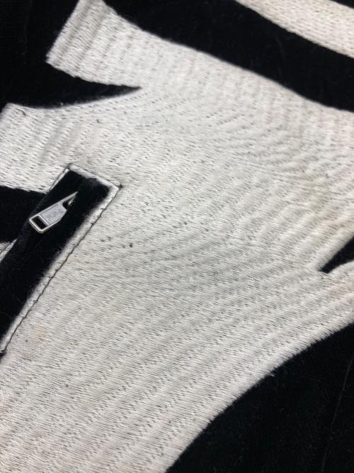 VANSON（バンソン）VANSON (バンソン) 50th Anniv. Bomber Jacket 別珍 ボーン 刺繍 ボンバー ジャケット/フィフティース アニバーサリー ボンバー ジャケット ブラック サイズ:Lの古着・服飾アイテム